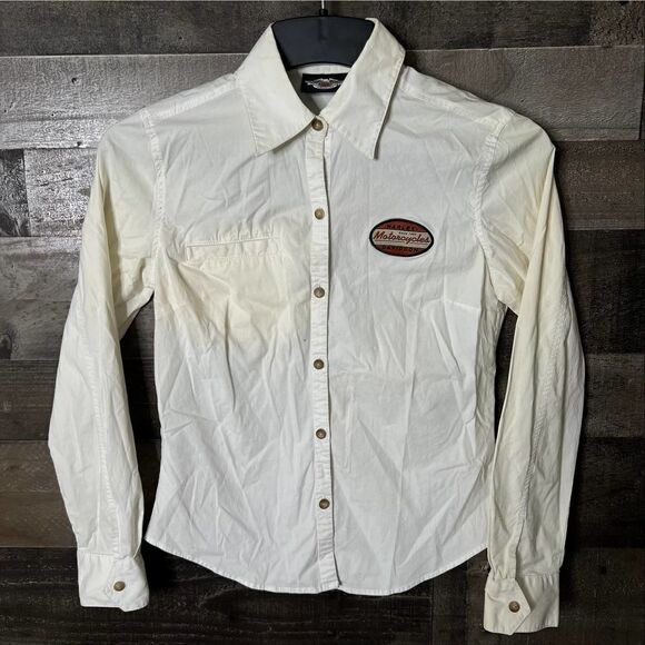 VTG Harley Davidson Button Down Shirt Womens Small - Picture 1 of 3